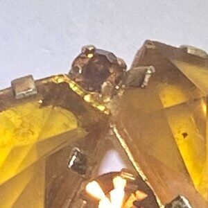 Yellow Topaz Vintage Brooch
